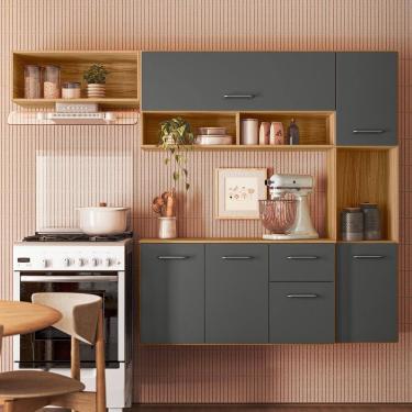 Imagem de Cozinha Compacta Suspensa 6 Portas 1 Gaveta Charlote