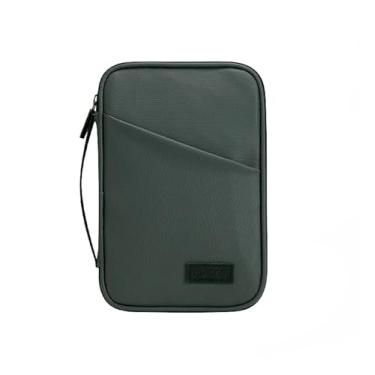 Imagem de Carteira porta passaporte e documentos, cart?es e dinheiro, emborrachado e imperme?vel, feminino e masculino (VERDE ESCURO)