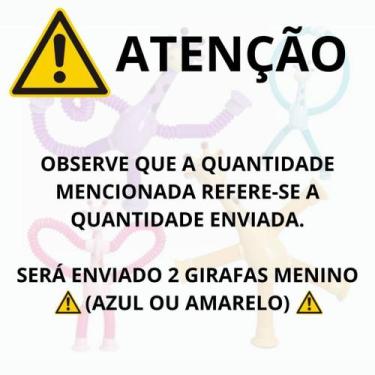 Imagem de Kit 4 girafas estica e gruda melman pop it tubo tiktok com luz brinque
