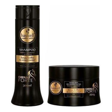 Imagem de Kit Haskell Cavalo Forte 300ml Shampoo Máscara