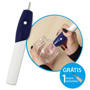 Imagem de Caneta De Gravação Gravadora Elétrica Objetos Jóias Madeira Metal Vidro Nomes Aliança
