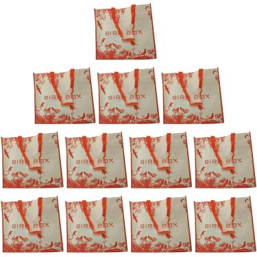 Imagem de Bolsa Ecobag Kit 12 Uni Sacola De Ombro Reutilizavel Mercado Compras Dobravel Retornavel Multiuso