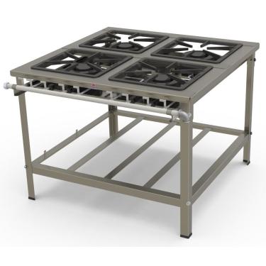 Imagem de Fogão Progás 4 Queimadores Duplos De Encosto Pmd-400f