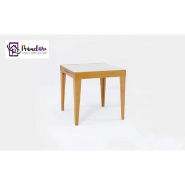 Imagem de Mesa De Jantar Extensível 0.80 a 1.20 Com Vidro Pés Madeira Tock
