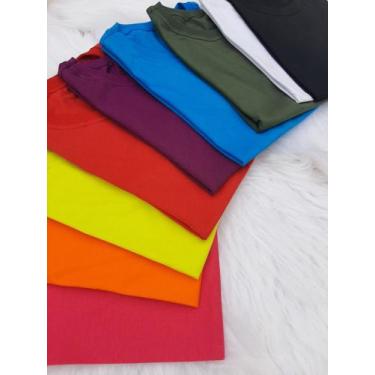 Imagem de T-shirt Lisa  Malha de Algodão. - Lr Confecções, Azul turquesa, M