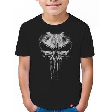 Imagem de Camiseta Infantil Justiceiro - KING OF GEEK, Preto, 10