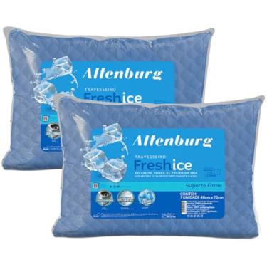 Imagem de Travesseiros Altenburg Fresh Ice, 48 cm x 70 cm, Kit com 2, Suporte Firme, Branco