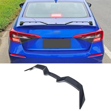 Imagem de Spoiler de porta-malas de carro compatível com 11ª geração Civic 2022 Car Trunk Wing Body Kit Acessórios (Carbon Look)