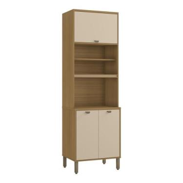 Imagem de Paneleiro Dortmund 4 Portas e 1 Prateleira Carvalho Americano/Off Whit