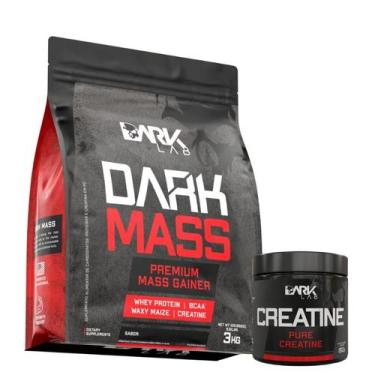 Imagem de Dark Mass Cookies 3kg e Creatina Dark Lab, Cookies, 1kg