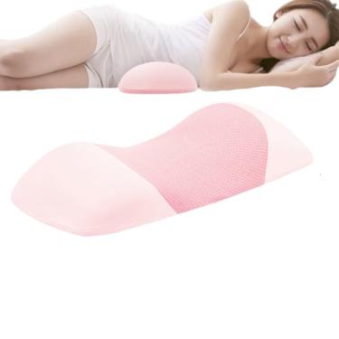Imagem de Almofada Lombar Para Dormir - Almofada de Apoio Dorsal | Almofada Ergonómica Espuma Respirável Alívio Pressão Para Viagens Avião Cadeira Rodas