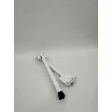 Imagem de Varal de Parede Retrátil em Alumínio, Suporta 80kg (Alumínio Branco)