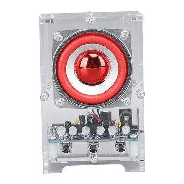 Imagem de Ailgely Kit de Alto -falante DIY, Solid SoundBox Com Concha de Acrílico para Solda, Educação, 5W de 4 Ohm LM386 Com Indicação de Nível Kit de Projeto Eletrônico (Produto acabado)