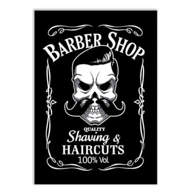 Imagem de Placa Decorativa Barbearia Barbeiro Whiskey Barba Cabelo Decoração Poster Quarto Sala