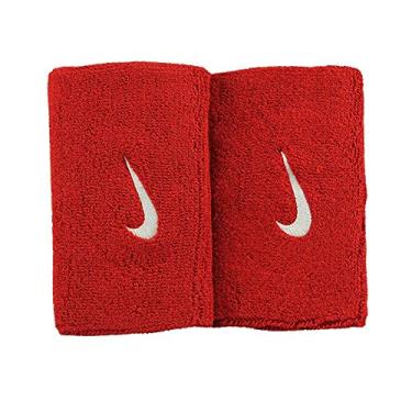 Imagem de Munhequeira Grande Swoosh Doublewide Wristband (Par) Nike Red/White