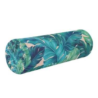 Imagem de Almofada de enchimento de almofada para cama, pescoço, almofada redonda, almofada de cadeira, almofadas cilíndricas decorativas para cama, almofada de apoio inferior das costas, turquesa, verde,