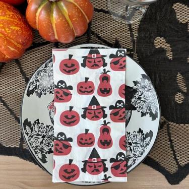 Imagem de Besalily Guardanapos de papel decorativos de Halloween papel de guardanapo impresso para mesa de férias de Halloween guardanapos de decoupage (XR6203)