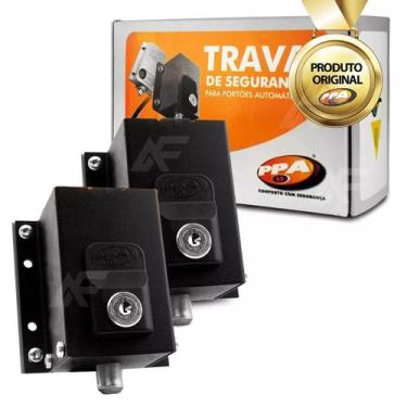 Imagem de Kit 2 Trava de Segurança Eletromagnética Dog Steel Custom 127V Preta -