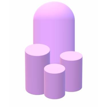 Imagem de TRIO CAPAS MESAS CILINDROS + capa para painel romano 2M X 1M MESMA COR DOIS LADO(LILÁS)