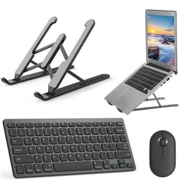 Imagem de Teclado, Mouse Bluetooth, Suporte Preto para Notebook Asus - Skin Zabo