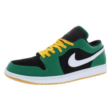 Imagem de Nike Tênis masculino Air Jordan 1 Low SE, Malaquita/vermelho fogo/preto táxi, 44