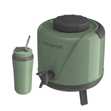 Imagem de Kit Tereré Botijão 5 Litros com Copo Cuia 650ml + Bomba em Inox - Verde