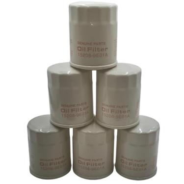 Imagem de Struggling 6 peças de filtro de óleo do motor 15208-9E01A compatível com Nissan Armada GT-R TITAN NV1500 NV2500 NV3500 Frontier Xterra Altima NP300, para Infiniti QX80 Q45 Q70 Q70L QX70 M56 QX56 FX45
