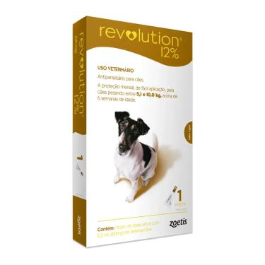 Imagem de Antipulgas Revolution 12% Para Cães de 5,1 a 10kg 1 Pipeta