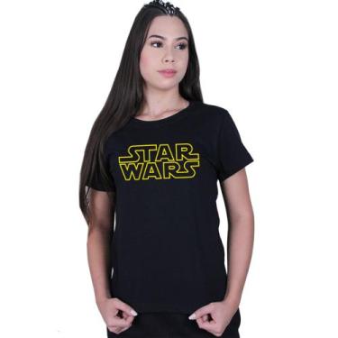 Imagem de Camiseta Baby Look Feminina Star Wars - Lafre, Preto, G