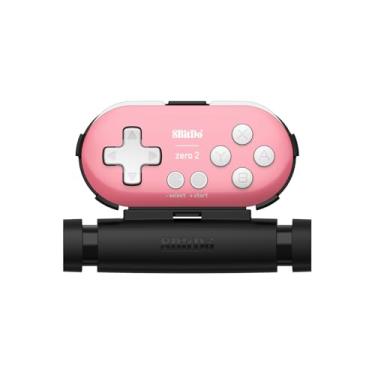 Imagem de 8Bitdo Zero 2 Bluetooth Gamepad Keychain Sized Mini Controller with Mobile Clip for Switch, Windows, Android (Pink Edition)
