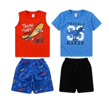 Imagem de Kit 2 Conjuntos Infantil Menino Verão Sortidos - Cleomara Confecçoes, 