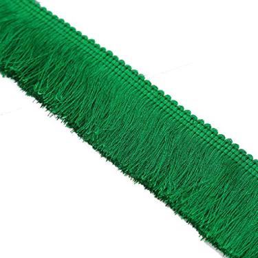 Imagem de Decoração requintada de borla, 10 metros x 3,5 cm de largura com franja de borla, tecido de acabamento de renda, fita de costura DIY para cortina, roupas, mesa, decoração de casa (vermelho) (cor