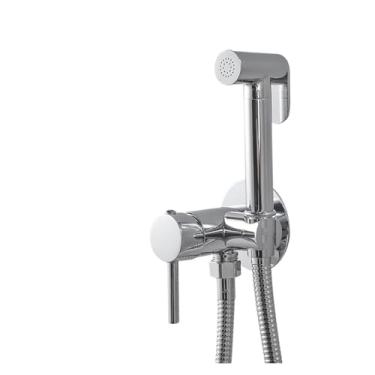 Imagem de ifgswopq Torneira de bidê portátil para vaso sanitário pulverizador de bidê de latão torneira de bidê de chuveiro sanitário torneira de banheiro de água quente e fria (cor: A5085-1B) (A5085)