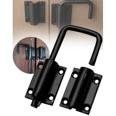 Imagem de Trinco Camarão giratório 1pç Preto Ferrolho Porta Sanfona Madeira 4 cores a sua escolha