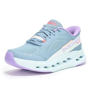 Imagem de Skechers Tênis feminino Max Cushion Glide Step Caledonia Hands Free Slip-ins, ardósia, 34