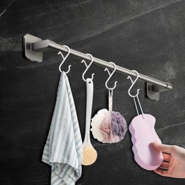 Imagem de 10 ganchos S com fechos de segurança, adequados para utensílios de cozinha, plantas ao ar livre, xícaras de café e cabides de capuz, branco