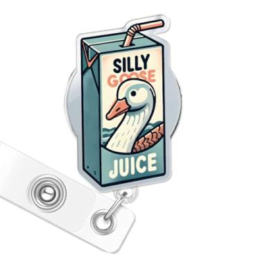 Imagem de Carretel de crachá de ganso engraçado, amigo de enfermagem, lindo suporte de crachá de trabalho de identificação com acessórios de clipe de jacaré retrátil para enfermeira, médica, professora de
