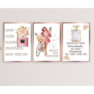 Imagem de Kit 03 Quadros Decorativos Manicure e Beleza  Salão, Estúdio ou Espaço