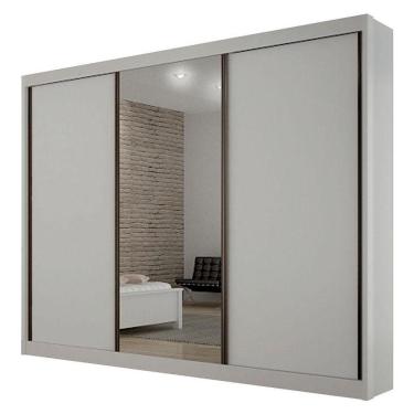Imagem de Guarda Roupa 6 Gavetas San Marino Premium Com Espelho Branco - Leifer Móveis