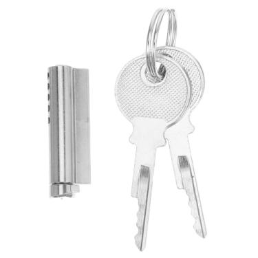 Imagem de VOSAREA Fechadura de porta de freezer com chave cilindro de trava de geladeira resistente de 35 mm com 2 chaves para portas de vidro de geladeira, supermercados, lojas