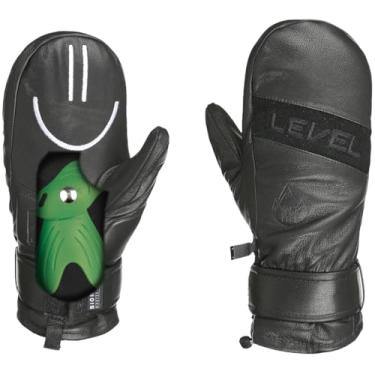 Imagem de Level Luvas Phantom Ski & Snowboard – couro de cabra impermeável, proteção de pulso Biomex, inserção impermeável Membra‑Therm Plus, ajuste sob o punho, palma com absorção de choque, calor 3000 – preto