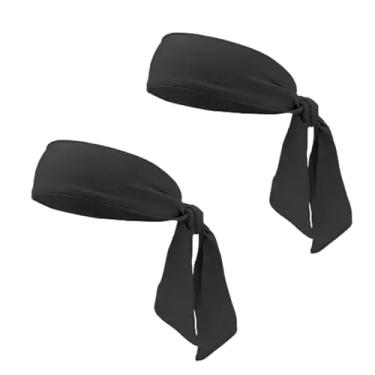 Imagem de 2 peças de tiara, gravatas esportivas para homens, mulheres, ninja, karatê, tênis, faixa de cabeça de pirata e bandana, faixa de transpiração atlética/faixa de cabelo para basquete, corrida, treino
