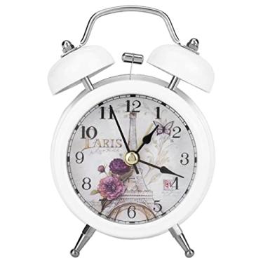 Imagem de Despertador digital de metal, mini com luzes, antigo para quarto (02)