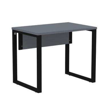 Imagem de Mesa Escritório P25 Tub Pandin 90 Cm (larg) Tampo Mdp Grafito Pé Aço Tubular Preto