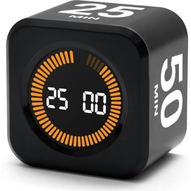 Imagem de Temporizador Cozinha, 500mAh Timer, Relogio Digital de Mesa, com Avisos de Vibração E Som Timer Cozinha, Relogio de Mesa, Temporizador, Cronometro de Mesa, 5/10/25/45 Minutos, Máx de 99 Minutos