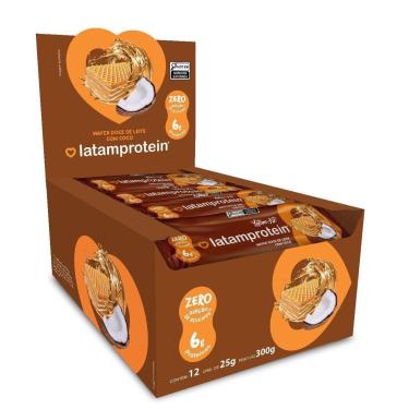 Imagem de Wafer Doce de Leite com Coco Proteína Coberto com Chocolate - 12 Unidades-Unissex