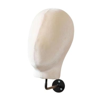 Imagem de Zialofi Suporte de Parede para Cabeça de Manequim, Suporte para Peruca Pendurada, Modelo de Exibição de Peruca, Cabeça de Manequim, de Cabeça de Manequi, veludo bege