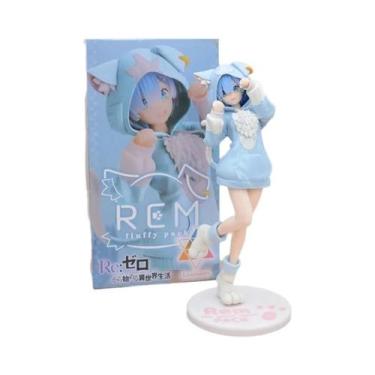 Imagem de Figura De Anime Re:ZERO Ram Rem De 22cm, Modelo Adulto, Brinquedos E P