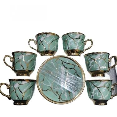 Imagem de Xícara De Café Kit Com De Cerâmica Em Porcelana(Verde xu338)