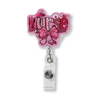 Imagem de Carretel de crachá de enfermeira, carretel de crachá engraçado, presentes de enfermeira, presentes para enfermeiras, presentes para enfermeiras, presente retrátil para identificação de enfermeiras